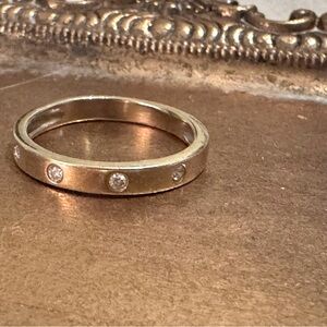 Yellow gold with diamonds band 7.5